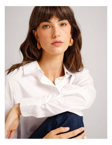 Large Round Hoop Earrings in Gold