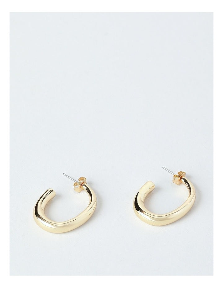 Skinny Hoop Earring in Gold
