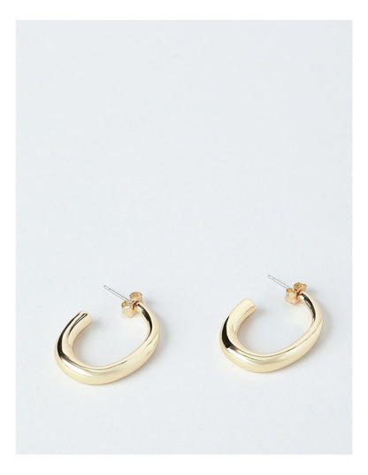 Skinny Hoop Earring in Gold