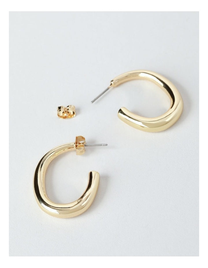 Skinny Hoop Earring in Gold
