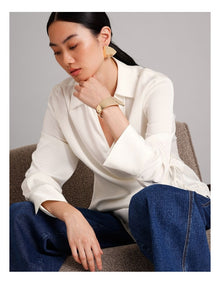 Chunky Bangle in Gold