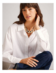 Metal Disc Necklace in Gold