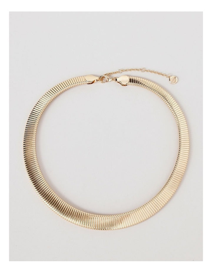 Omega Collar Necklace in Gold