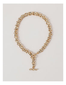 Double Link Necklace in Gold