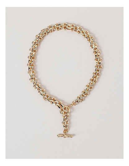 Double Link Necklace in Gold
