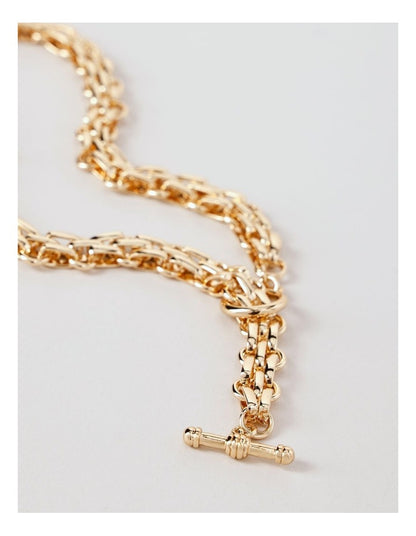 Double Link Necklace in Gold