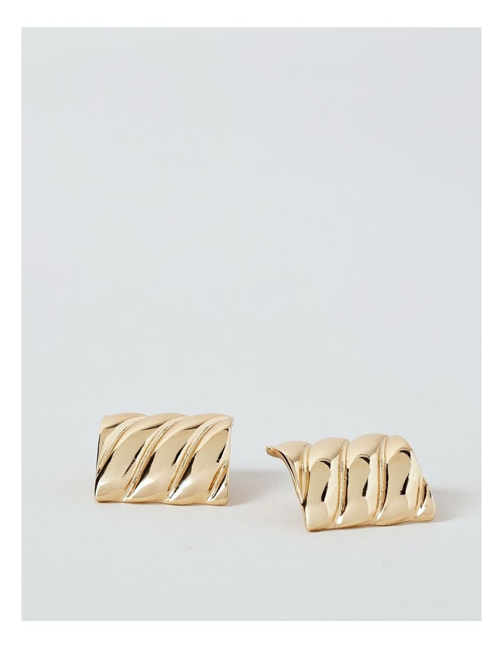 Domed Stud Earring in Gold