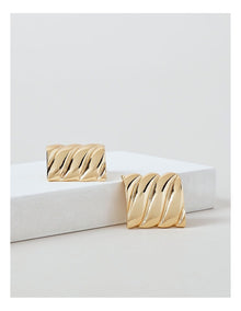 Domed Stud Earring in Gold