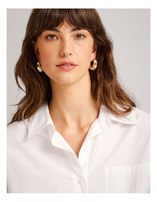 Round Hoop Earring in Gold