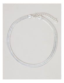 Flat Chunky Necklace in Silver