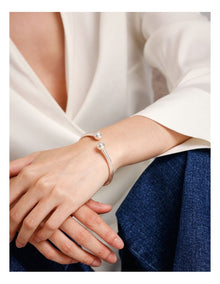 Torque Bangle in Silver