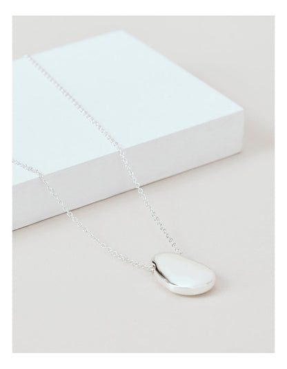 Drop Pendant Necklace in Silver