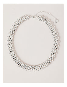 Double Link Necklace in Silver
