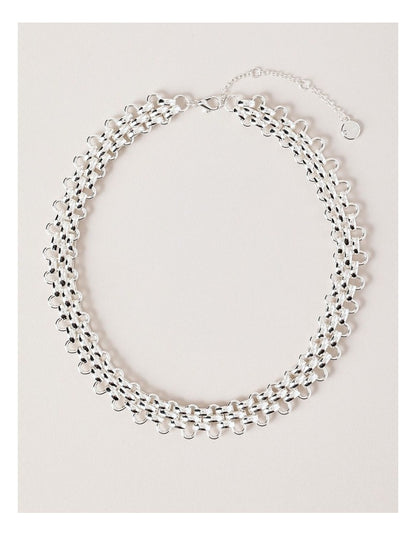 Double Link Necklace in Silver
