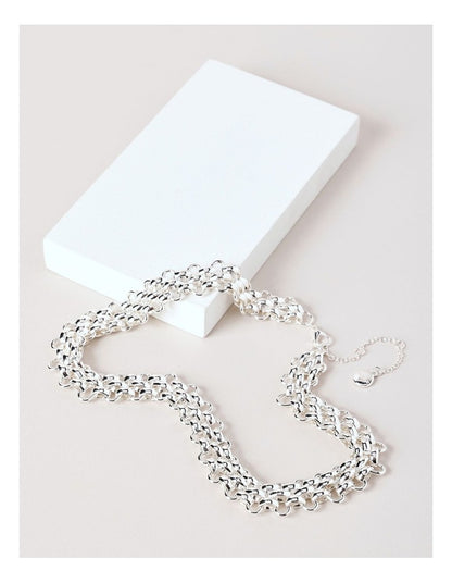 Double Link Necklace in Silver