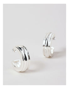 Pattern Texture Earring in Silver