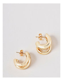 Twist Wave Earring in Gold