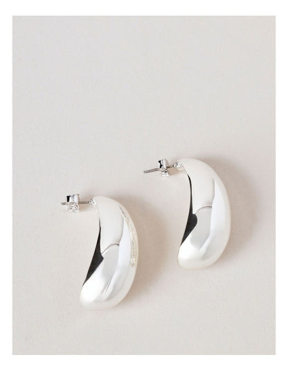 Hallow Drop Earring in Silver
