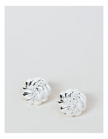 Twist Stud Earring in Silver