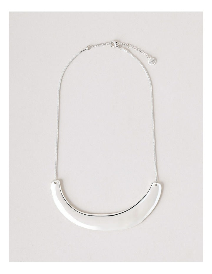Irregular Statement Necklace in Silver