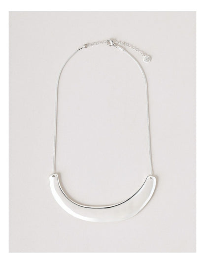 Irregular Statement Necklace in Silver