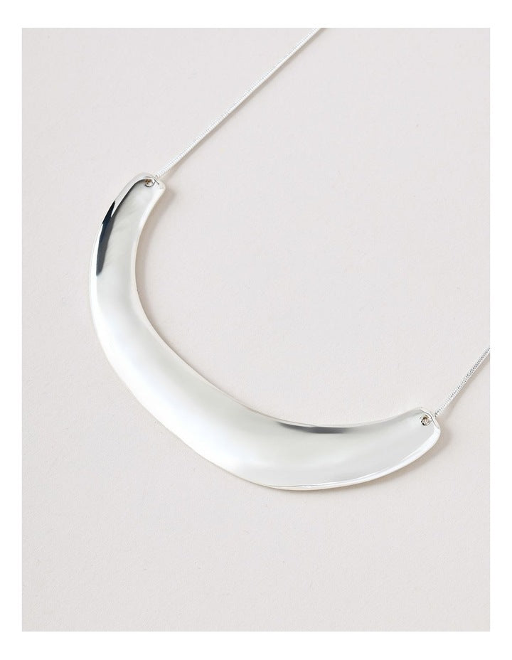Irregular Statement Necklace in Silver