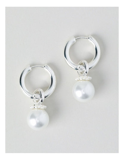 Pearl Drop Earring in Silver