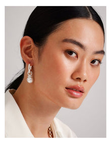 Pearl Drop Earring in Silver
