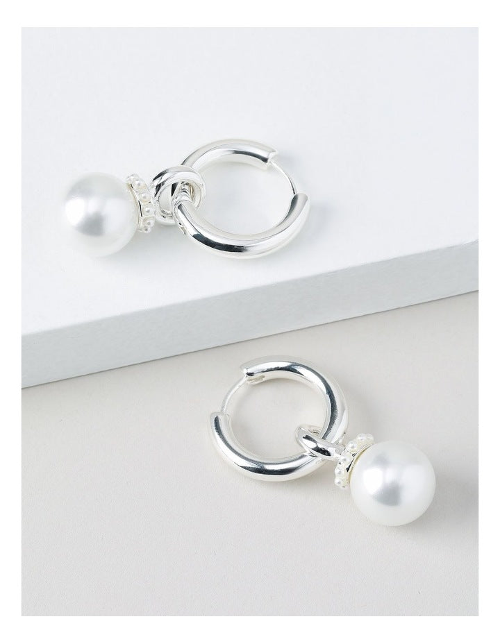 Pearl Drop Earring in Silver