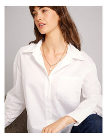 Pearl Drop Link Chain Necklace in Gold