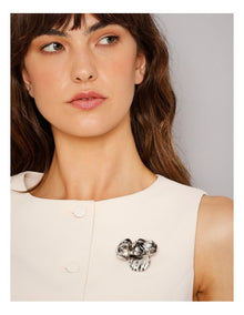 Floral Brooch in Silver