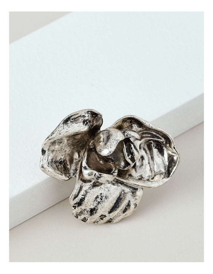 Floral Brooch in Silver