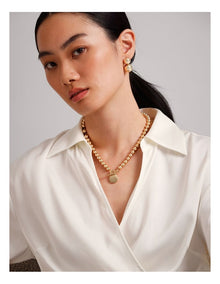 Small Ball Necklace in Gold