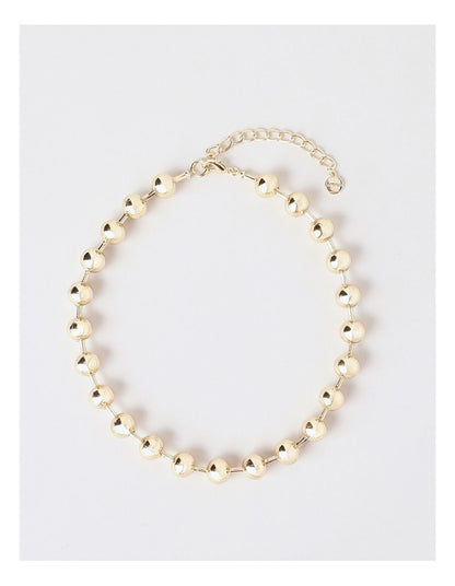 Large Ball Necklace in Gold