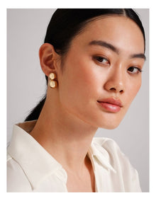 Double Ball Earring in Gold