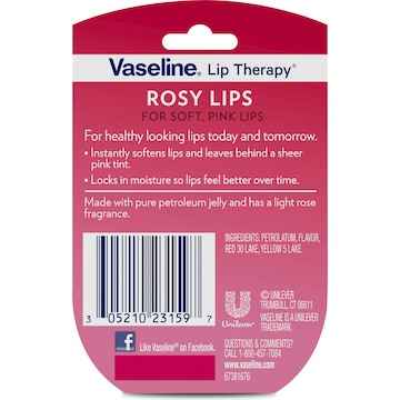 Vaseline Lip Care Tub Rosy 7g