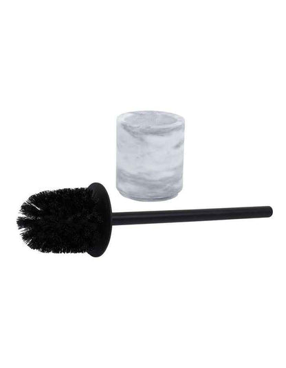Apollo Toilet Brush Holder in White Marble
