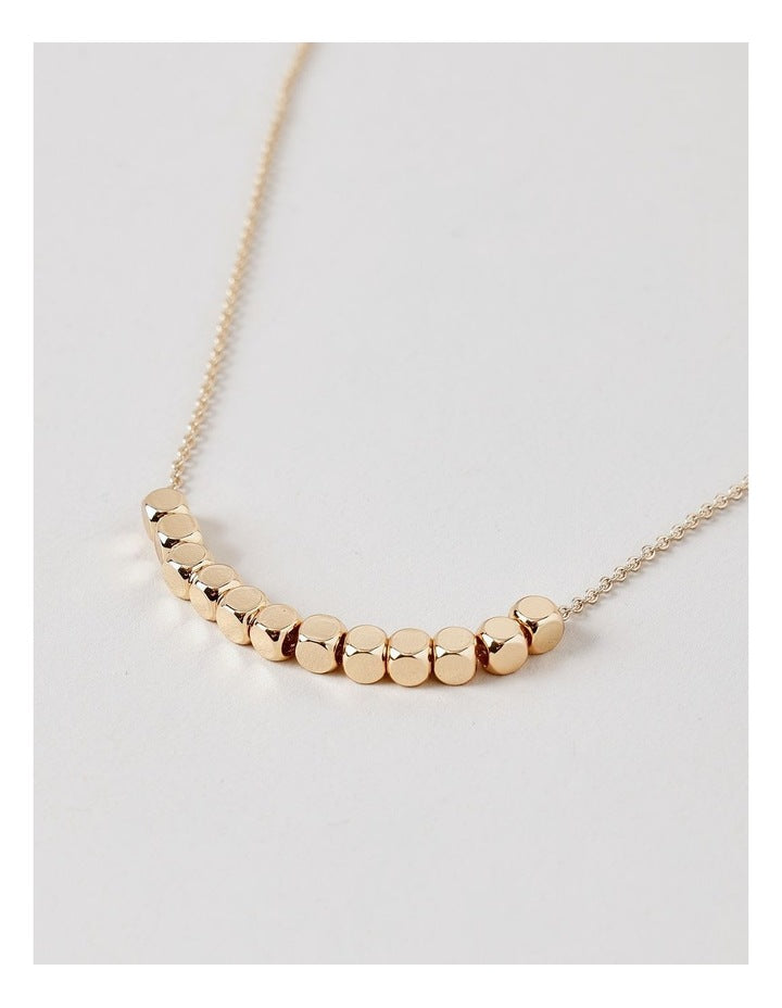 Multi Cubes Necklace in Gold