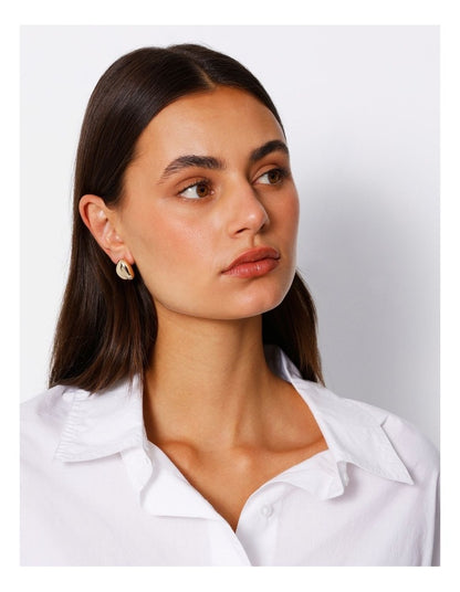 Mini Solid Drop Earring in Gold