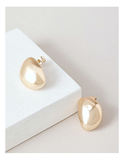 Mini Solid Drop Earring in Gold
