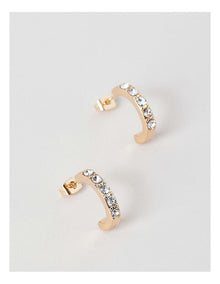 Diamante Medium Hoop Earring in Gold