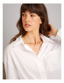 Double Layer Pearl Necklace in Gold