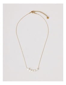 Pearl String Necklace in Gold