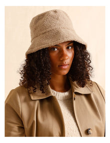 Drew Teddy Winter Bucket Hat in Camel