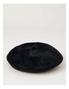 Hamilton Plush Knit Beret in Black