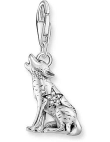 Club Wolf CZ Charm in Silver