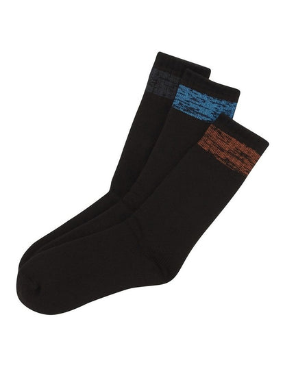 All Seasons Cotton Crew Socks 3 Pack in Black