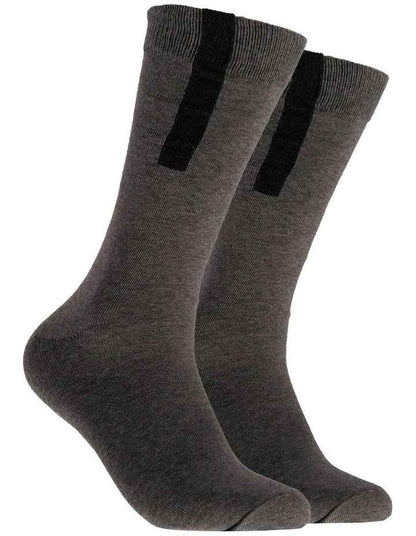 Plain Cotton Crew Socks 5 Pack in Black