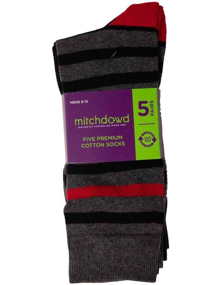 Fashion Cotton Crew Socks 5-Pack in Multi