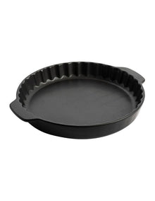 Stoneware Pie Dish in Black